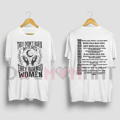 Women's Witch Themed 2026 Women's Rights Dates Graphic T-Shirt