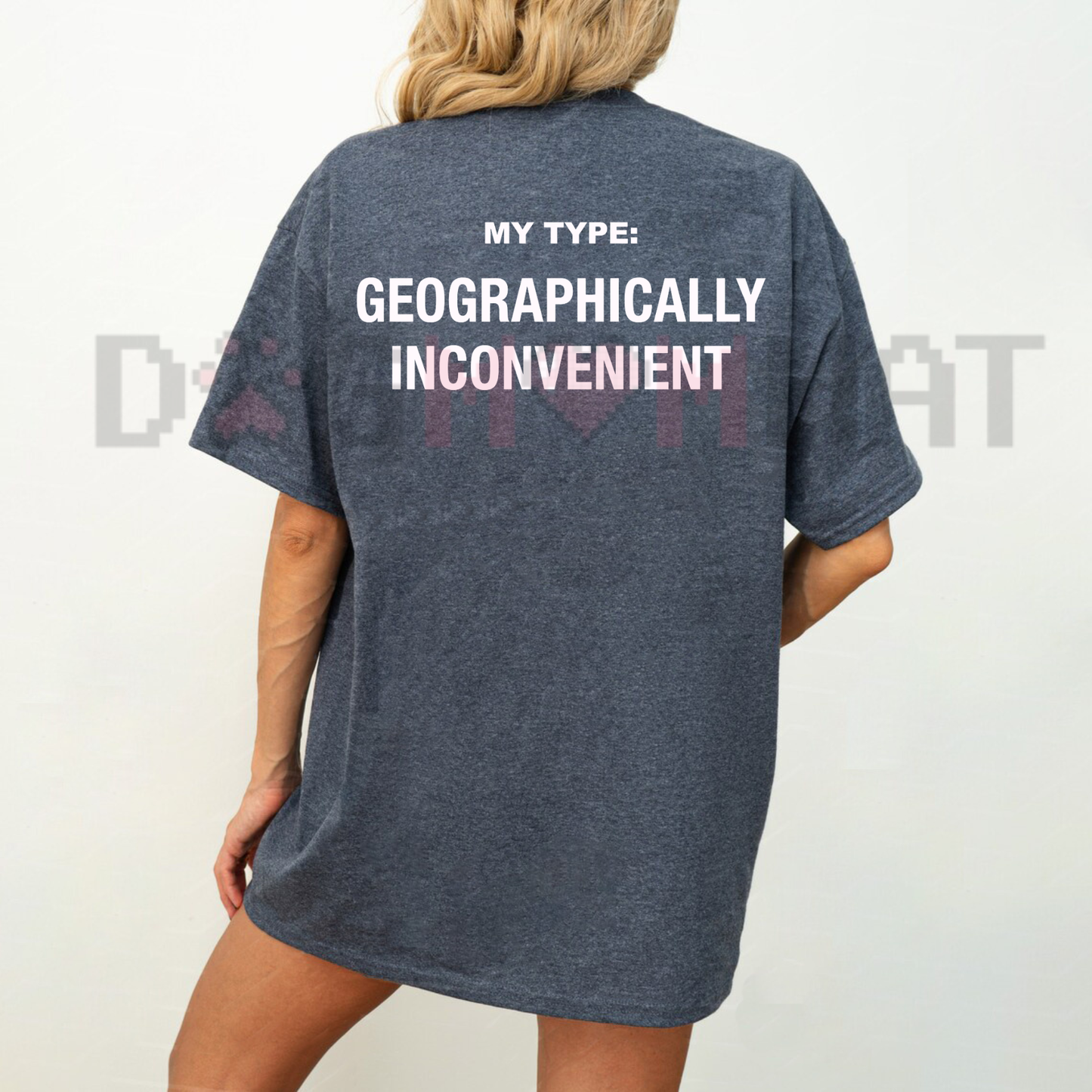 Long Distance Heartache Graphic Tee - Funny Geographically Inconvenient Relationship Pure Cotton Unisex Shirt
