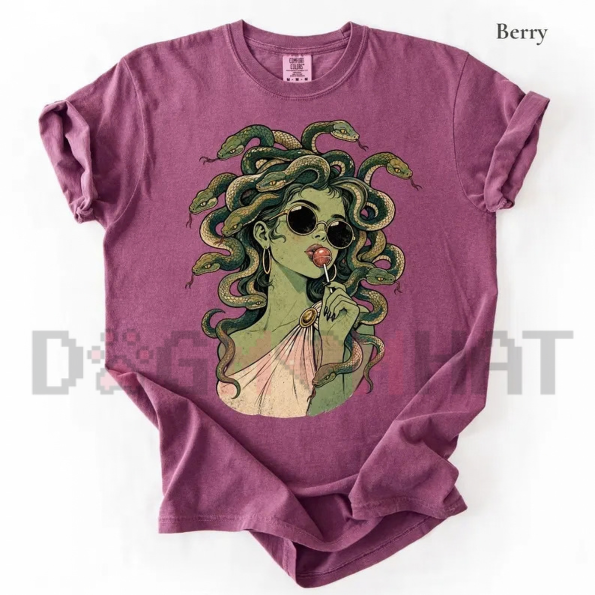 Medusa Lollipop Retro Spooky Cute Graphic T-Shirt