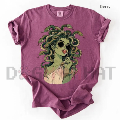 Medusa Lollipop Retro Spooky Cute Graphic T-Shirt