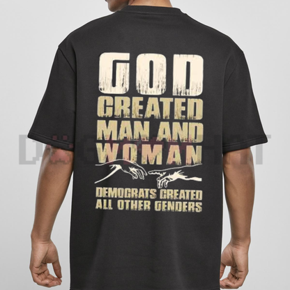 "God Created Man & Woman" Conservative T-Shirt