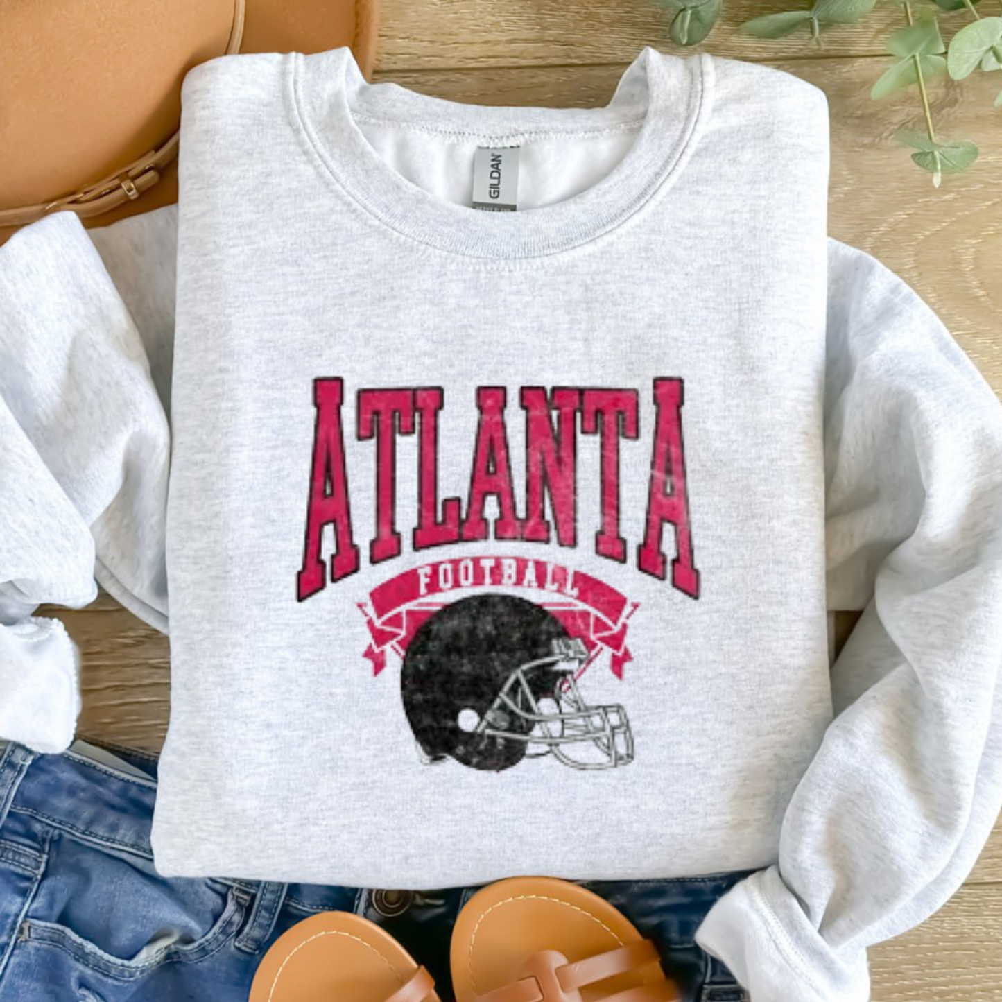 Vintage Football Hometown Team Sweatshirt - Retro Sports Sublimation Pullover