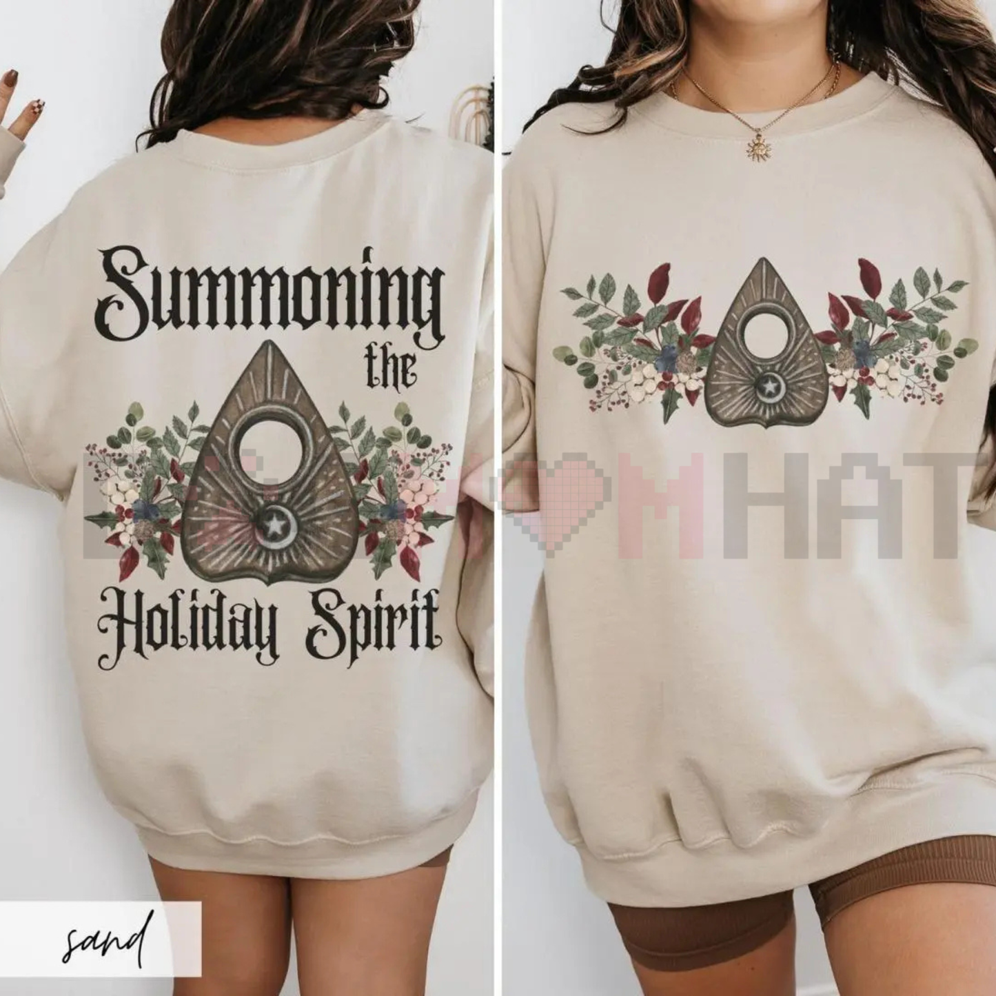 Gothic Cottagecore Holiday Séance Ouija Board Christmas Sweatshirt