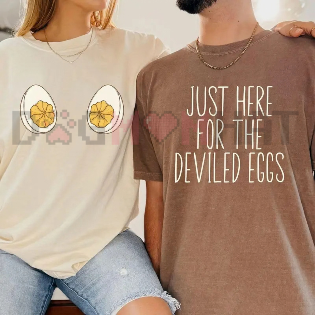 Inappropriate Deviled Eggs Thanksgiving and Christmas Funny Graphic T-Shirt