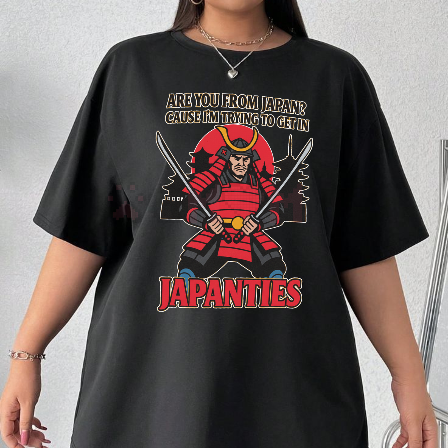 Funny Samurai Pun T-Shirt – "Let's Katana Around" Humor Graphic Tee | Japanese Culture Gift for Men