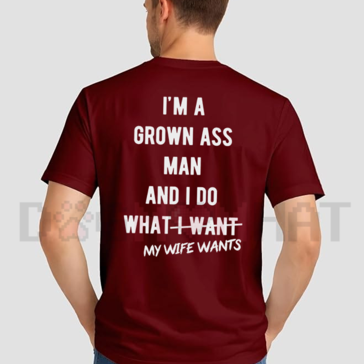 Real Man Listens To Wife Funny Husband Graphic T-Shirt