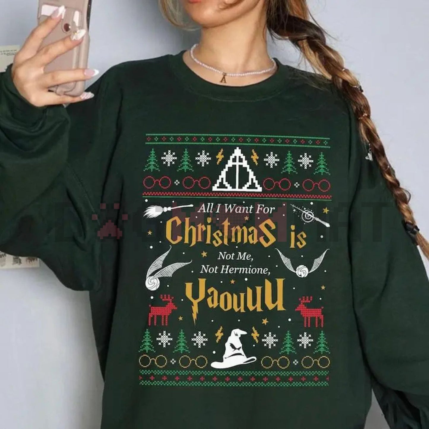 "All I Want for Christmas Is Not Me" Ugly Sweatshirt – Funny Self-Deprecating Holiday Crewneck