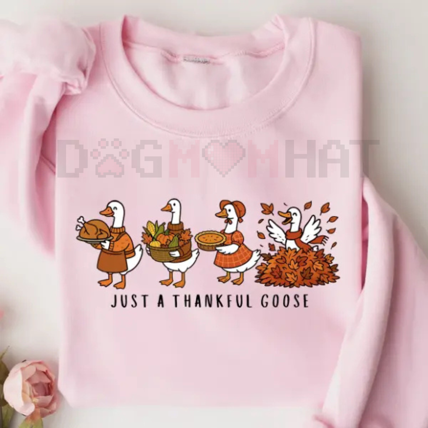 "Just a Thankful Goose" Unisex Sweatshirt – Cute & Cozy Thanksgiving Crewneck