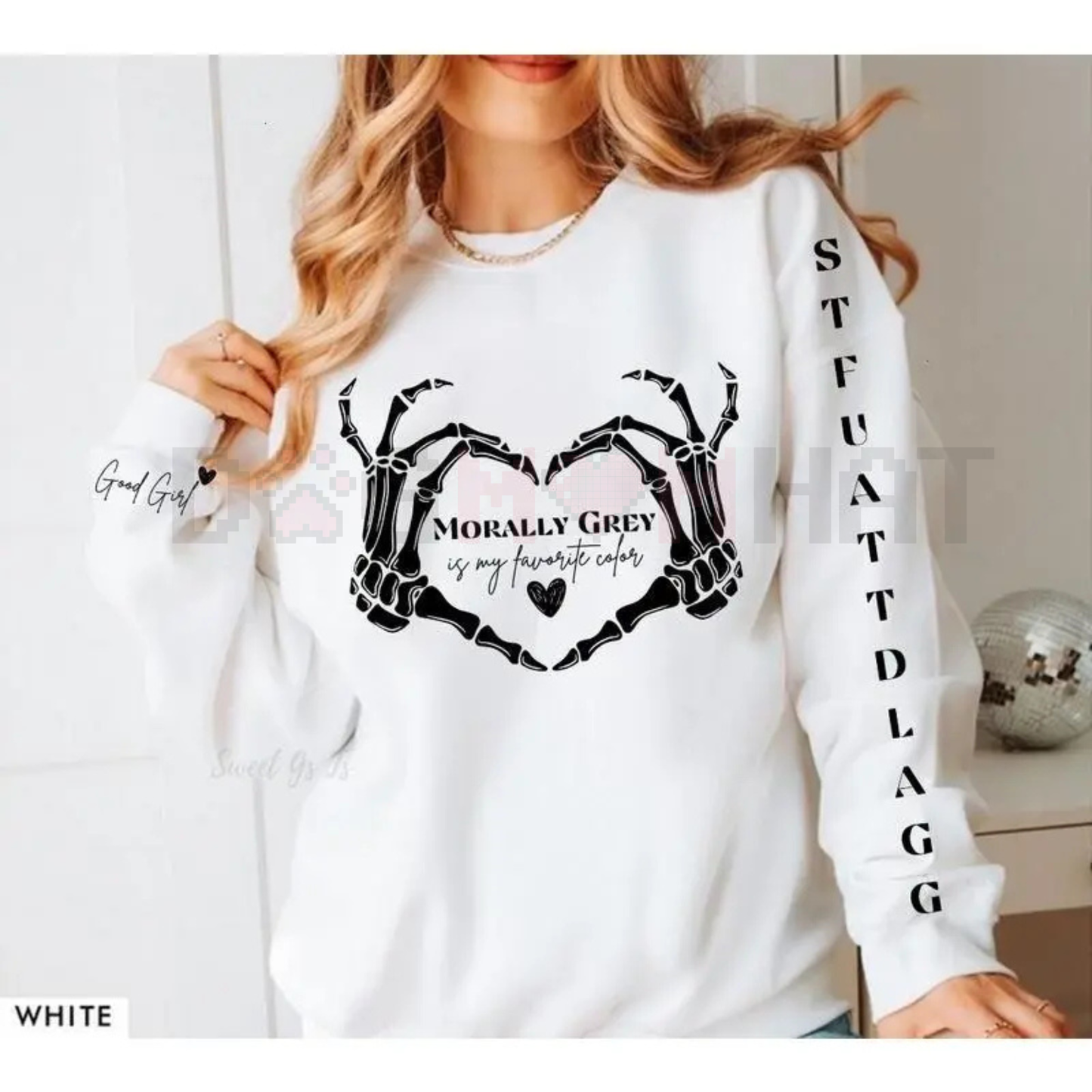 "Morally Grey" Dark Romance Sweatshirt – Bookish Fandom Reader Crewneck