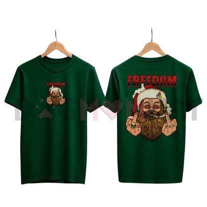 FREEDOM Defiant Santa Claus Graphic T-Shirt