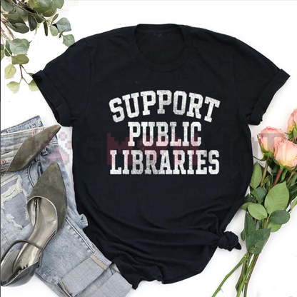 Support Public Libraries Reader Graphic T-Shirt