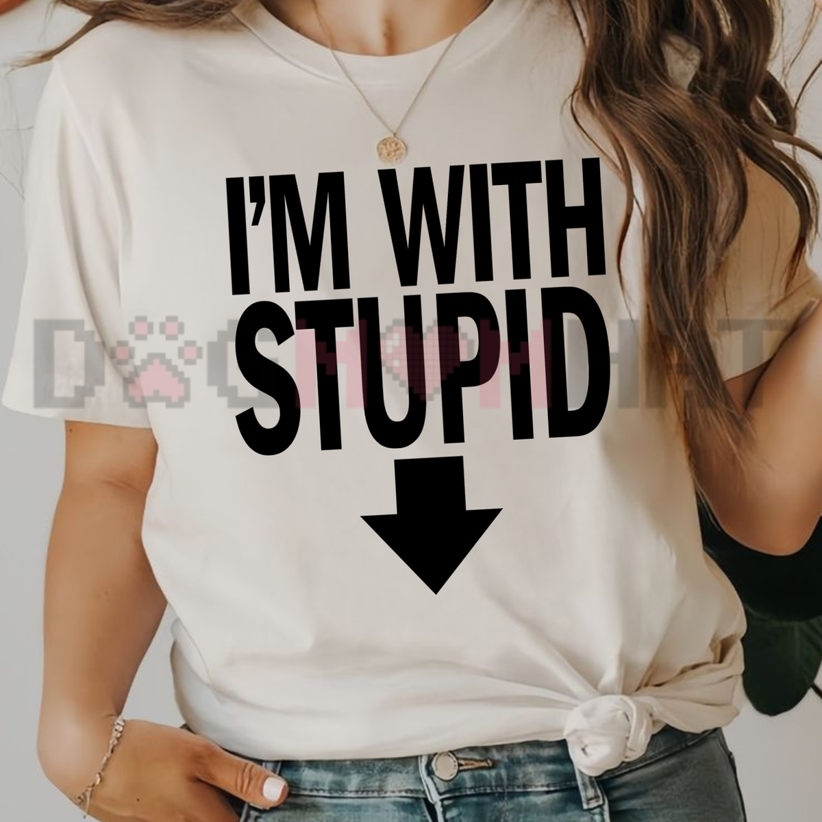 I'm With Stupid Classic Novelty Graphic T-Shirt