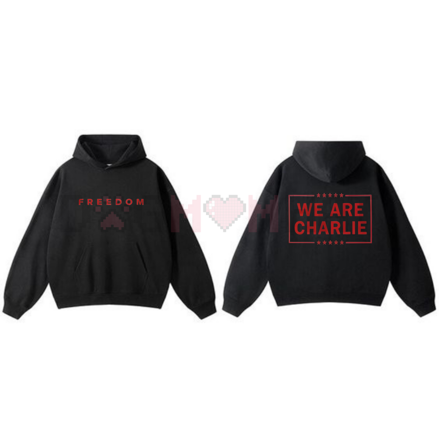 "Wear Red" Unisex Hoodie – Support Apparel, Solid Color Statement Pullover, Casual Cozy Top