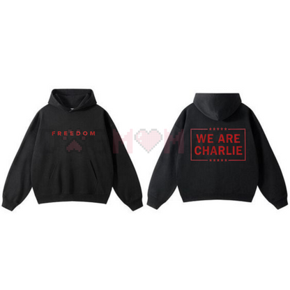 "Wear Red" Unisex Hoodie – Support Apparel, Solid Color Statement Pullover, Casual Cozy Top