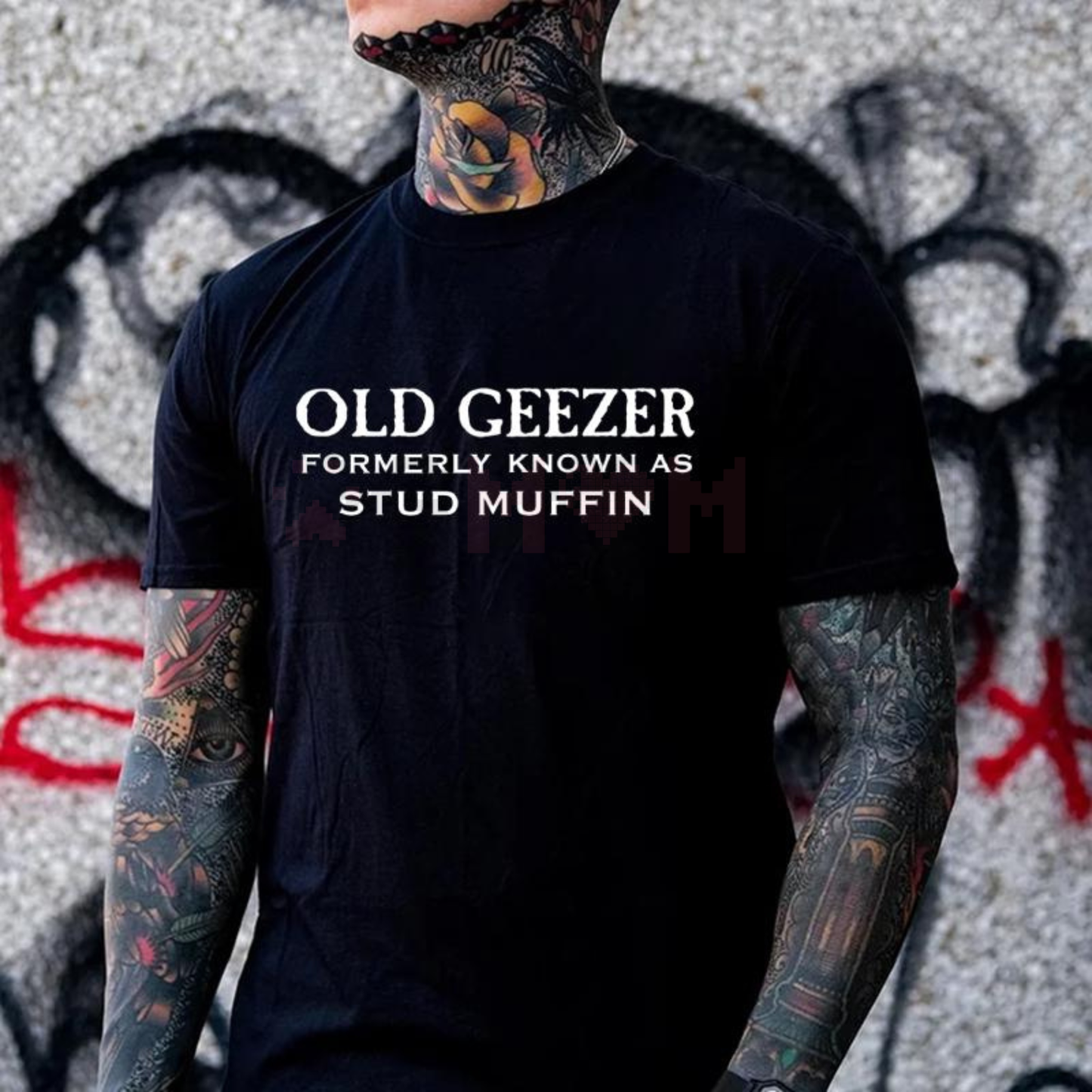 Old Geezer Formerly Known As Stud Muffin T-shirt