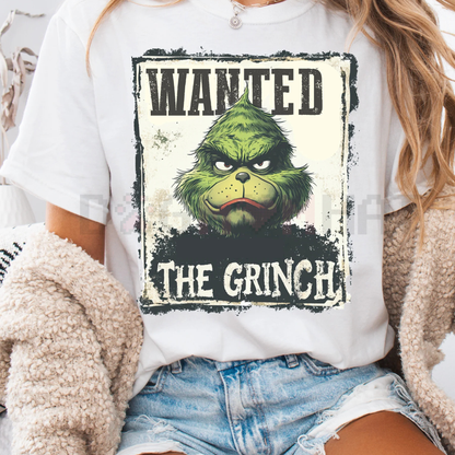 Funny Wanted Grinch Christmas T-Shirt