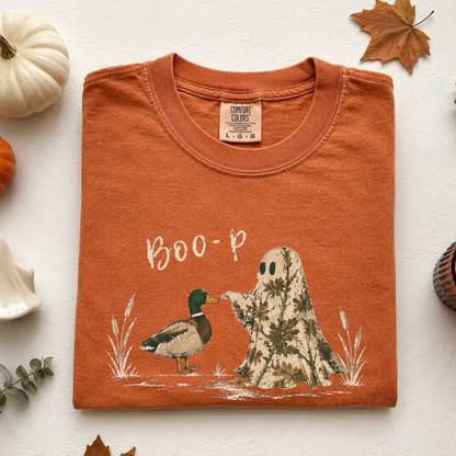 Quack-O-Lantern Squad Tee – Funny Boo-P Duck & Camo Ghost Comfort Colors Halloween Shirt