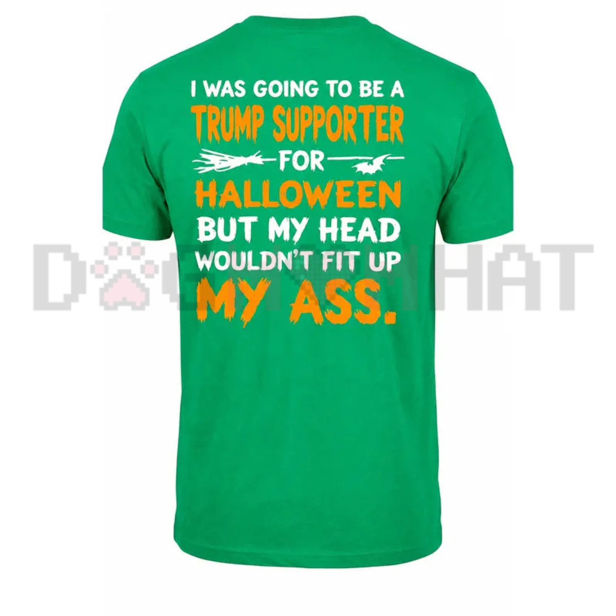 "Spooky Bat Political Humor" Back-Print Graphic T-Shirt