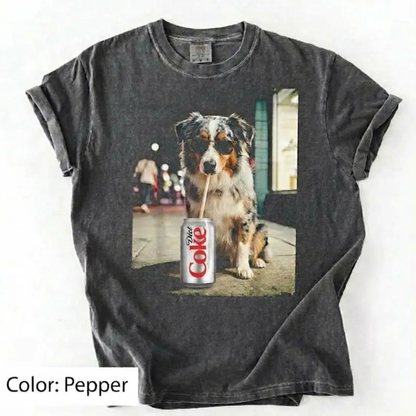 Dog Breeds "Drinking Diet Coke" Graphic T-Shirt