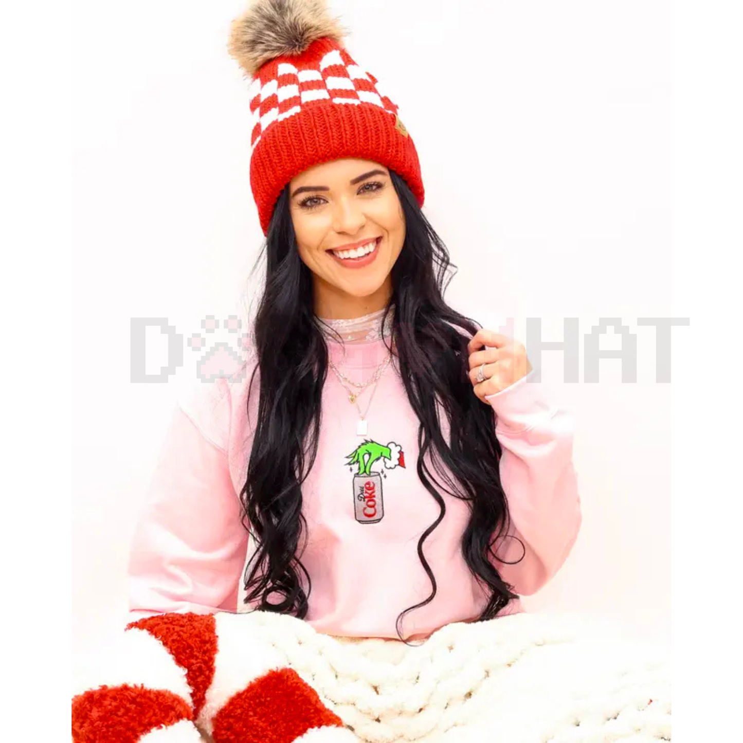Embroidered Christmas Drink Sweatshirt – Unisex Classic Crewneck