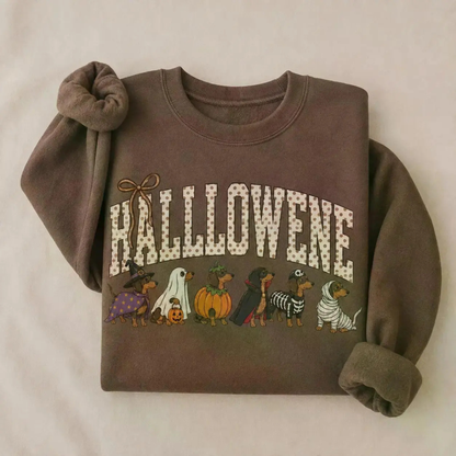 Halloween Dog Breeds Sweatshirt – Cozy Autumn Dog Mom Spooky Season Crewneck
