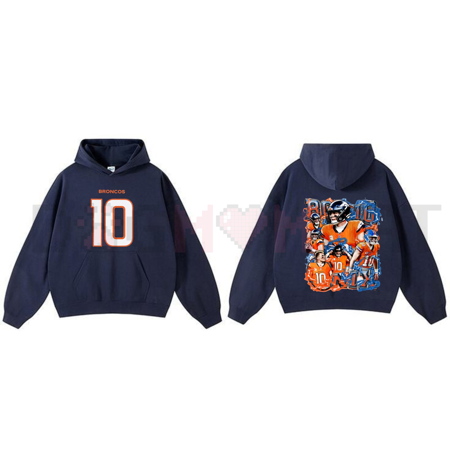 Bo Nix Vintage Football Hoodie