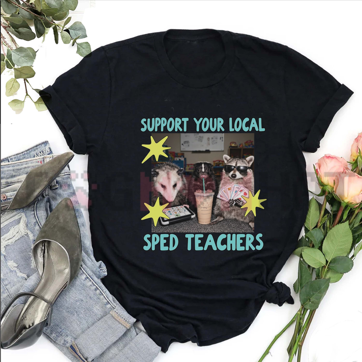 Support Your Local Speed Paras Airborne Paratrooper Graphic T-Shirt