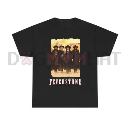 Feverstone Heritage Signature Graphic Tee - Modern Minimalist Unisex Pure Cotton Streetwear Shirt