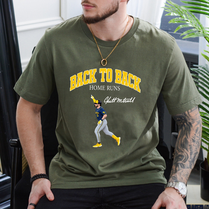 Walk-Off Wonder Tee – Garrett Mitchell Back to Back Home Run Baseball Shirt