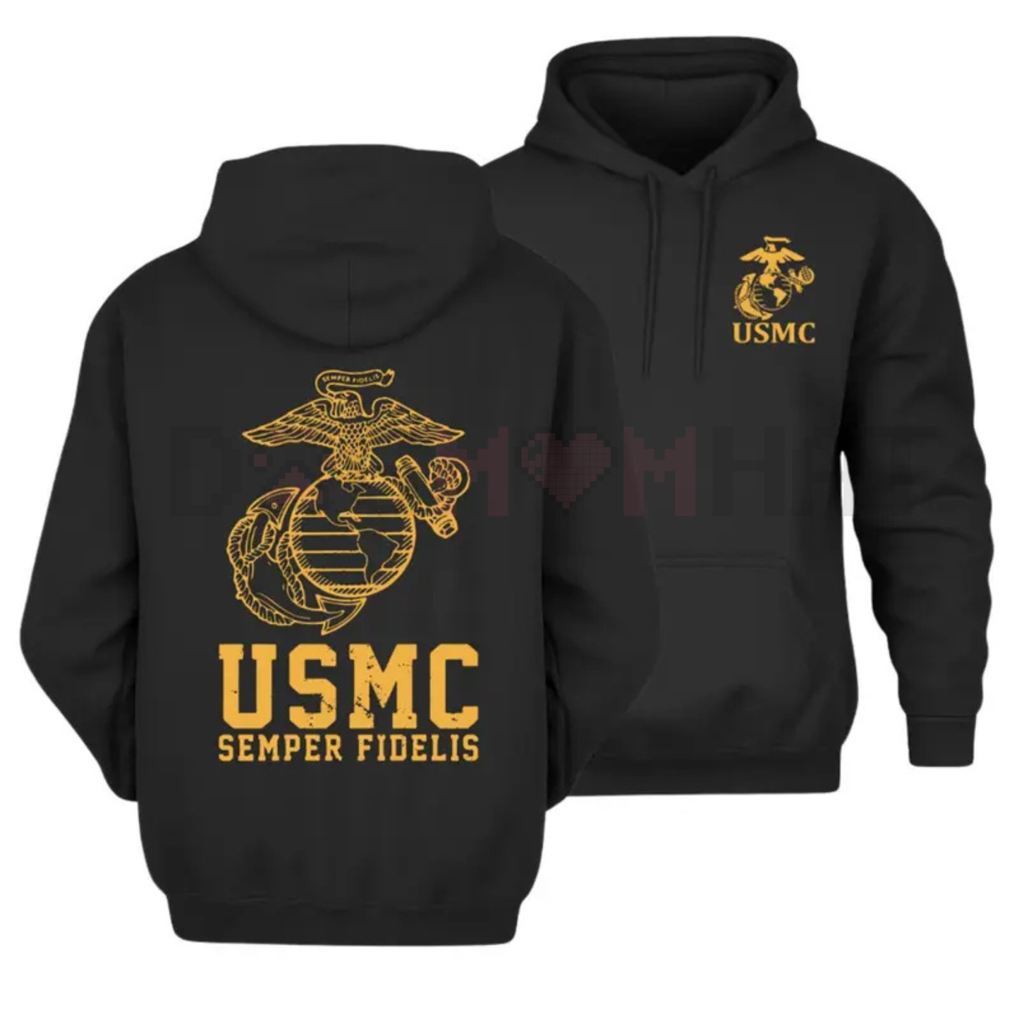 USMC Semper Fidelis Marine Corps Hoodie – Classic USMC 250th Eagle Globe Anchor Pullover