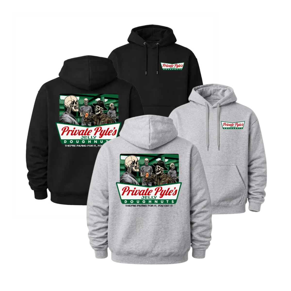 Parke Horizon Hoodie – Private Pyle's Jelly Doughnuts Full Metal Jacket Graphic Pullover