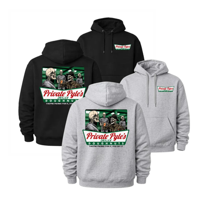 Parke Horizon Hoodie – Private Pyle's Jelly Doughnuts Full Metal Jacket Graphic Pullover