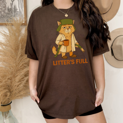 "Litter's Full" Funny Cat Lovers Christmas Tee