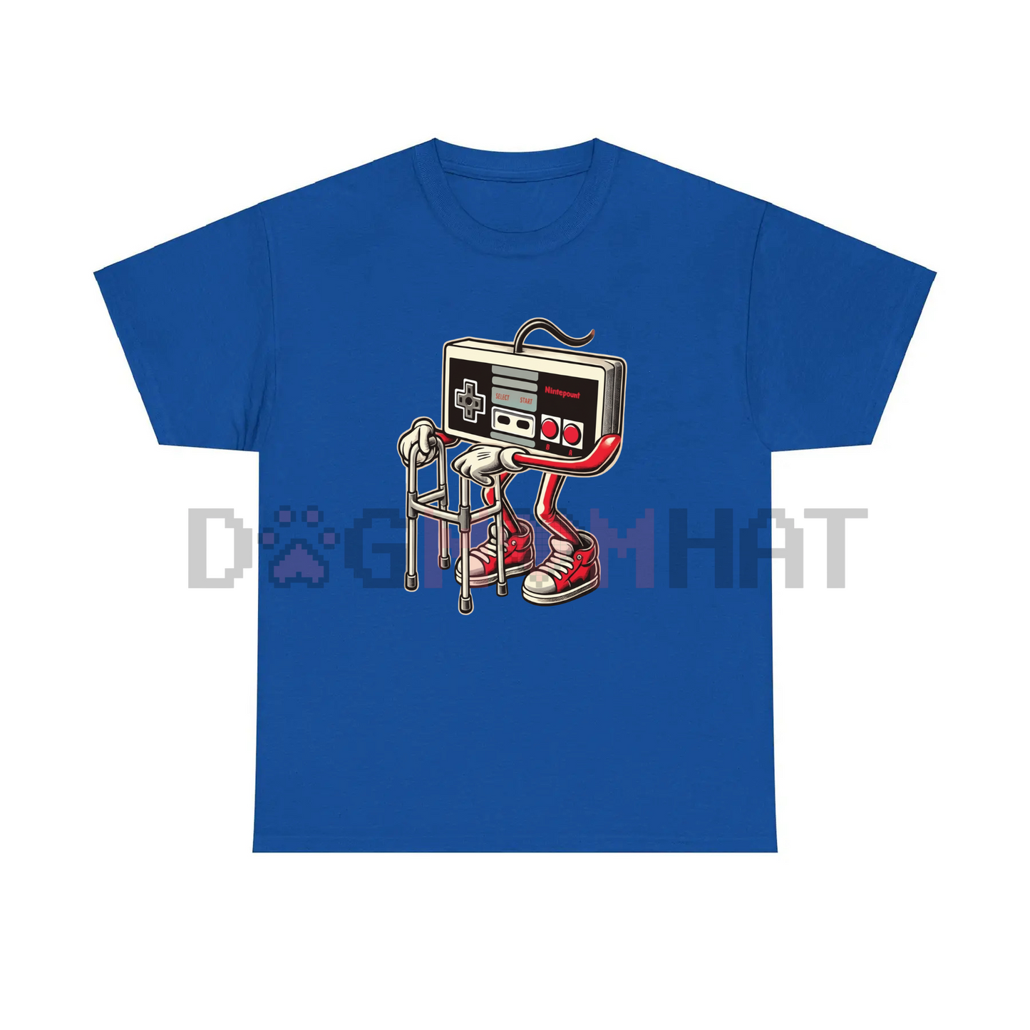 Retro Gaming Pattern T-Shirt – Fun Old Video Game Console Design, Unisex Cotton Tee