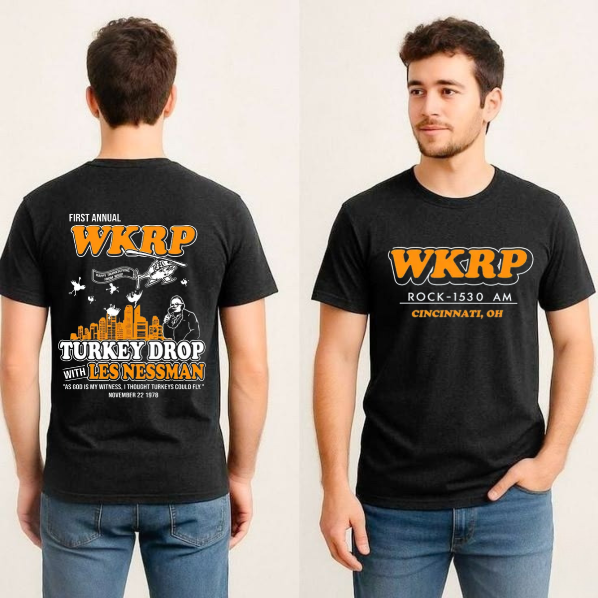 WKRP Turkey Drop Retro Comedy Graphic T-Shirt