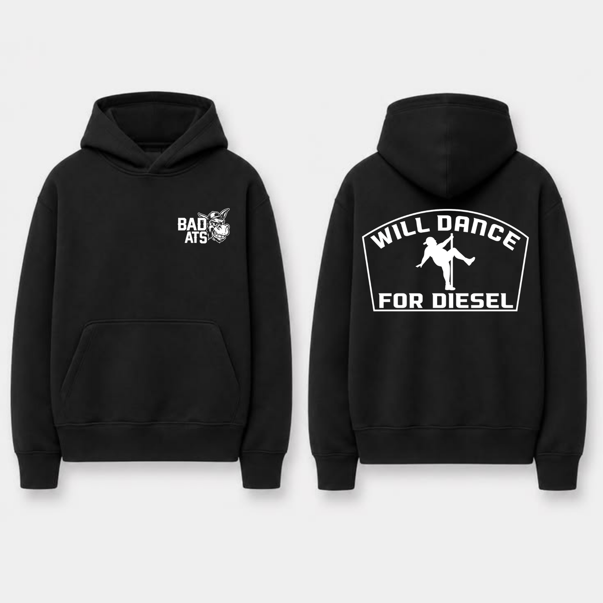 Parke Horizon Hoodie – "Will Dance For Fuel" Mechanic Automotive Graphic Heavy-Blend Pullover