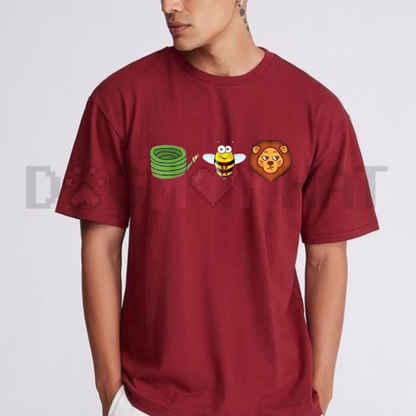 Hose Bee Lion Funny Wordplay Graphic Tee - Clever Pun Unisex Cotton Casual Shirt
