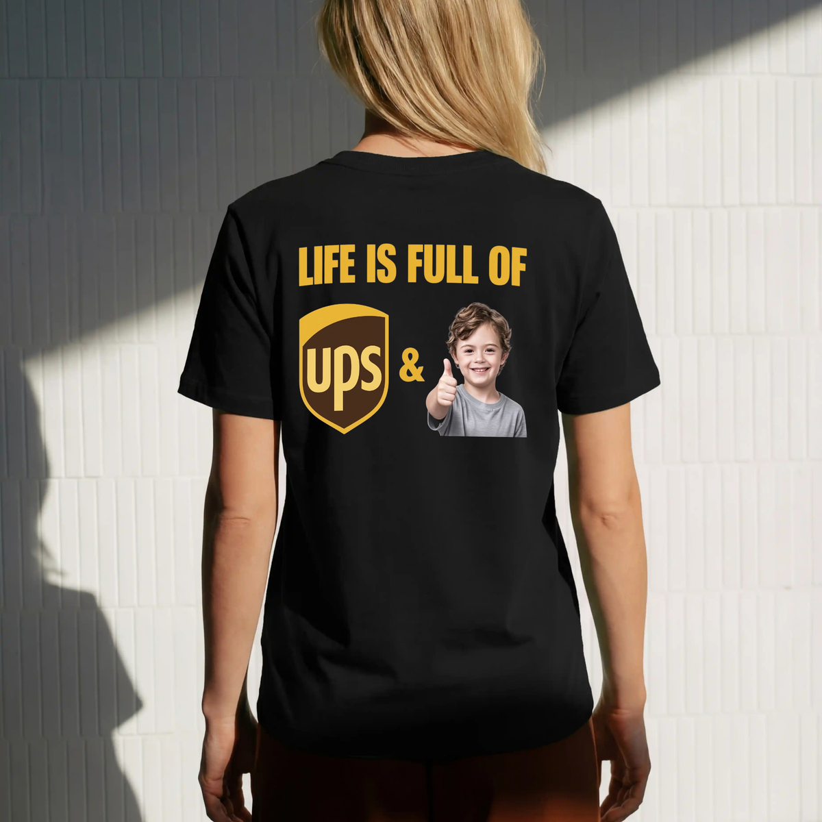 Parke Horizon Tee – "Life Is Full Of UPS" Thumbs Up Kid Meme Graphic T-Shirt