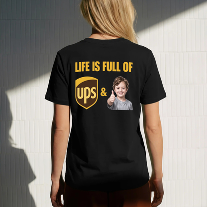 Parke Horizon Tee – "Life Is Full Of UPS" Thumbs Up Kid Meme Graphic T-Shirt