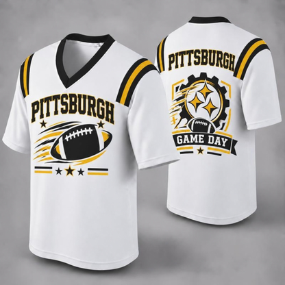 "32 City Football Fan Jersey Style" Athletic Graphic T-Shirt