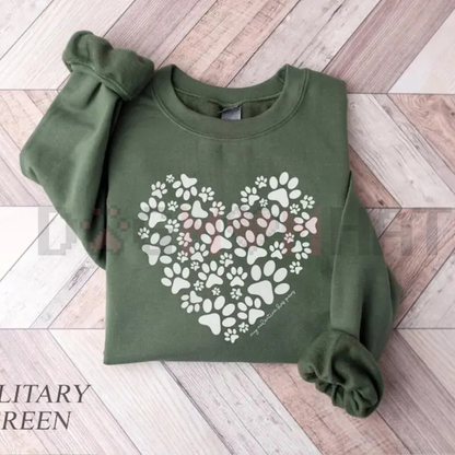 Paw Heart Valentines Sweatshirt