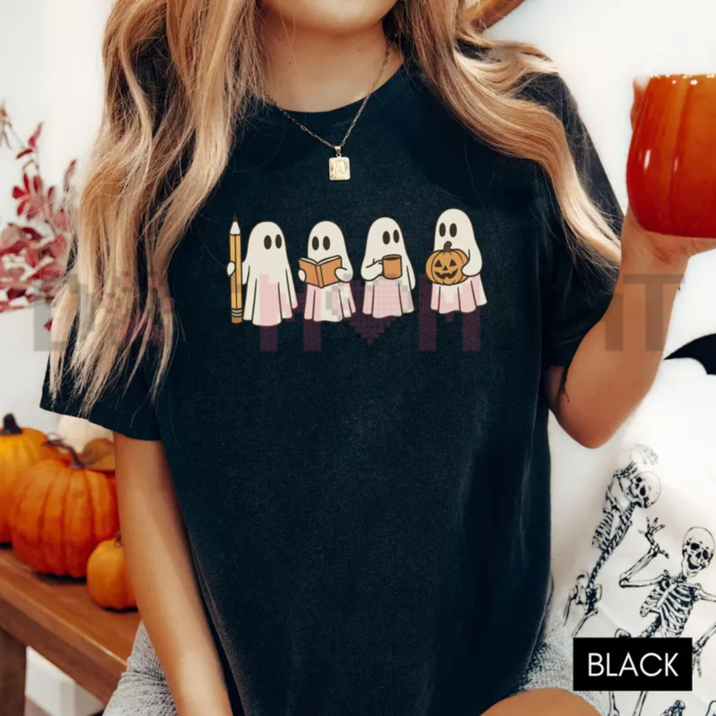 Comfort Colors® Spooky Teacher Ghost T-Shirt - Fall Autumn Halloween Gift for Educators