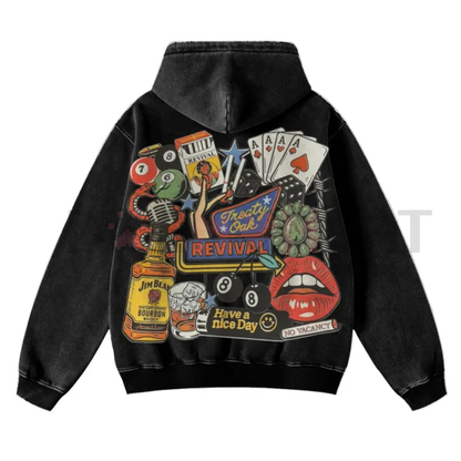 Retro Treaty Oak Revival Western Hoodie