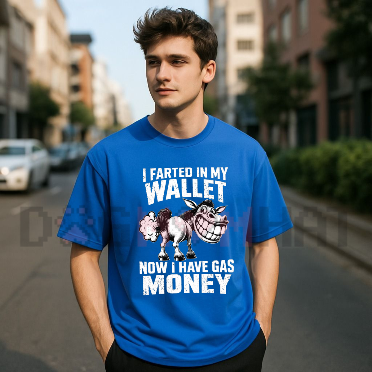 "Funny Donkey Gas Money" Graphic T-Shirt
