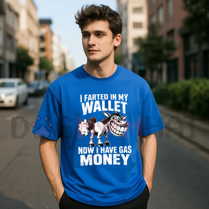 "Funny Donkey Gas Money" Graphic T-Shirt