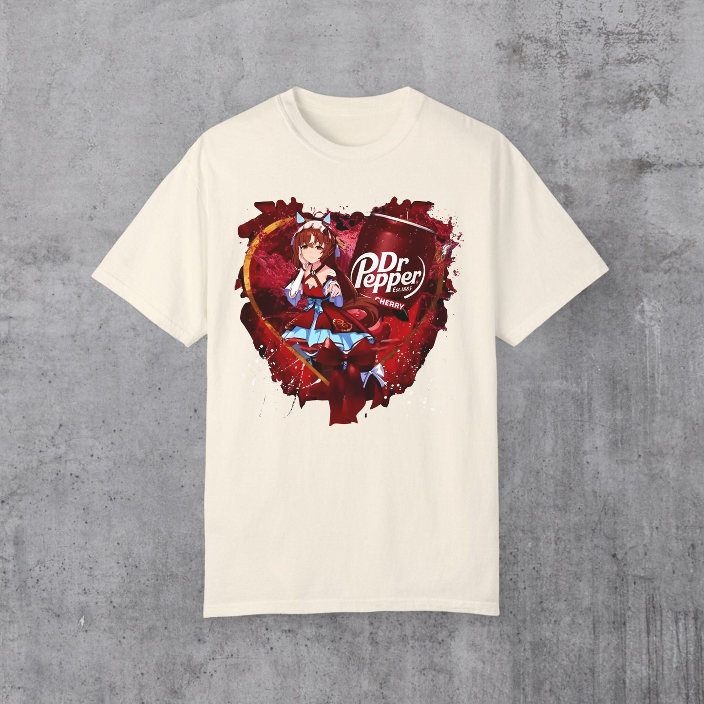 Uma Musume "Dr. Pepper Cherry" T-Shirt – Cute Anime Maid & Soda-Inspired Tee