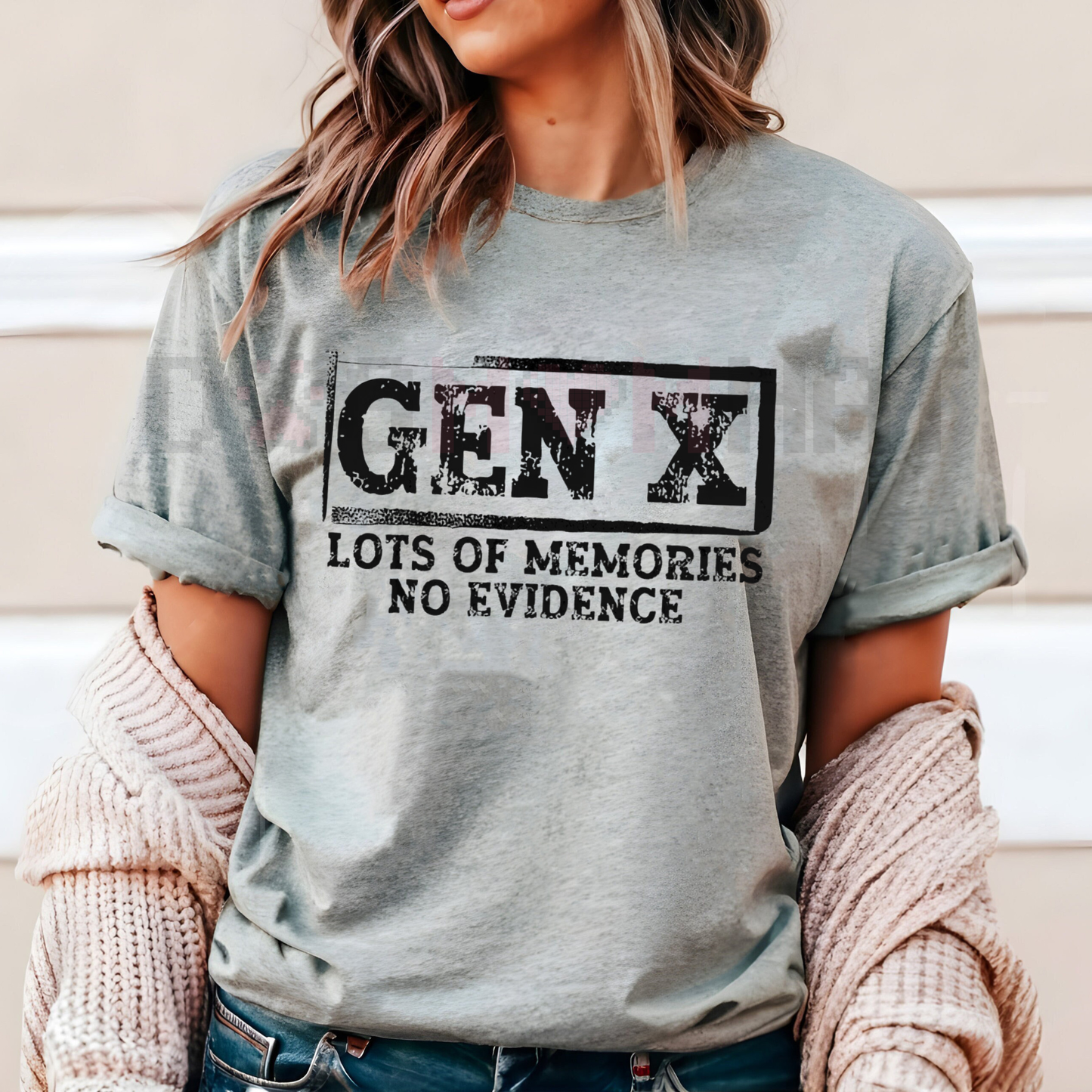 Funny Sarcastic Gen X T-Shirt – "Lots Of Memories No Evidence" Unisex Graphic Tee