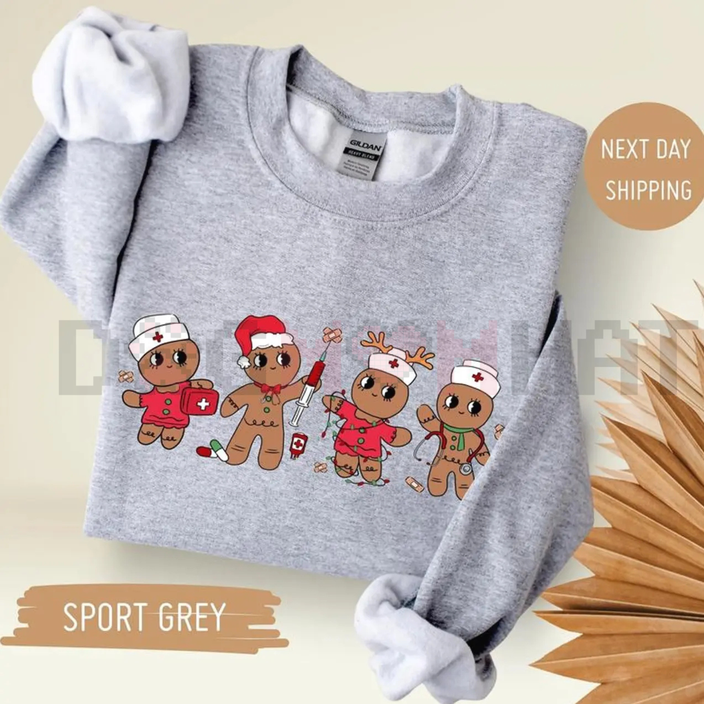 Gingerbread Christmas Nurse Sweatshirt
