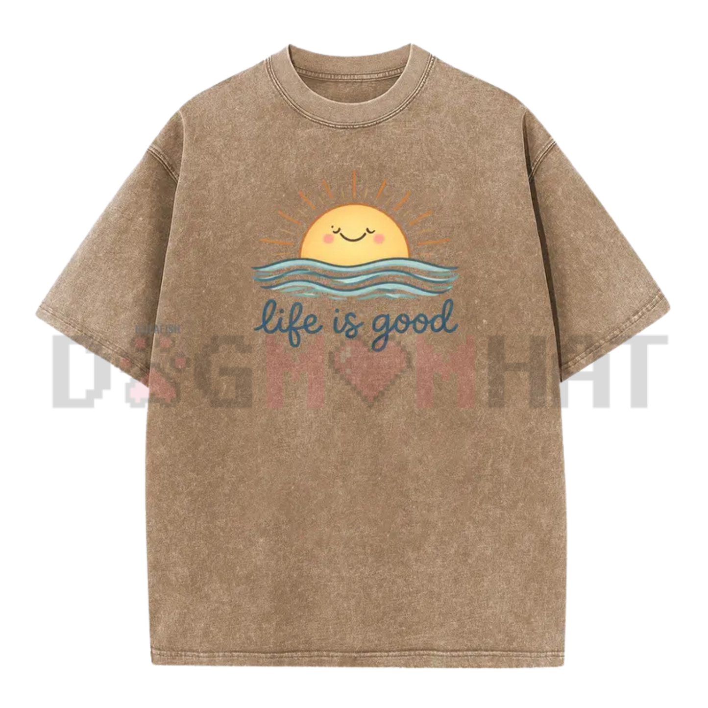 Holafish Acid Wash Vintage T-Shirt – Premium Heavy Cotton Crew Neck Tee
