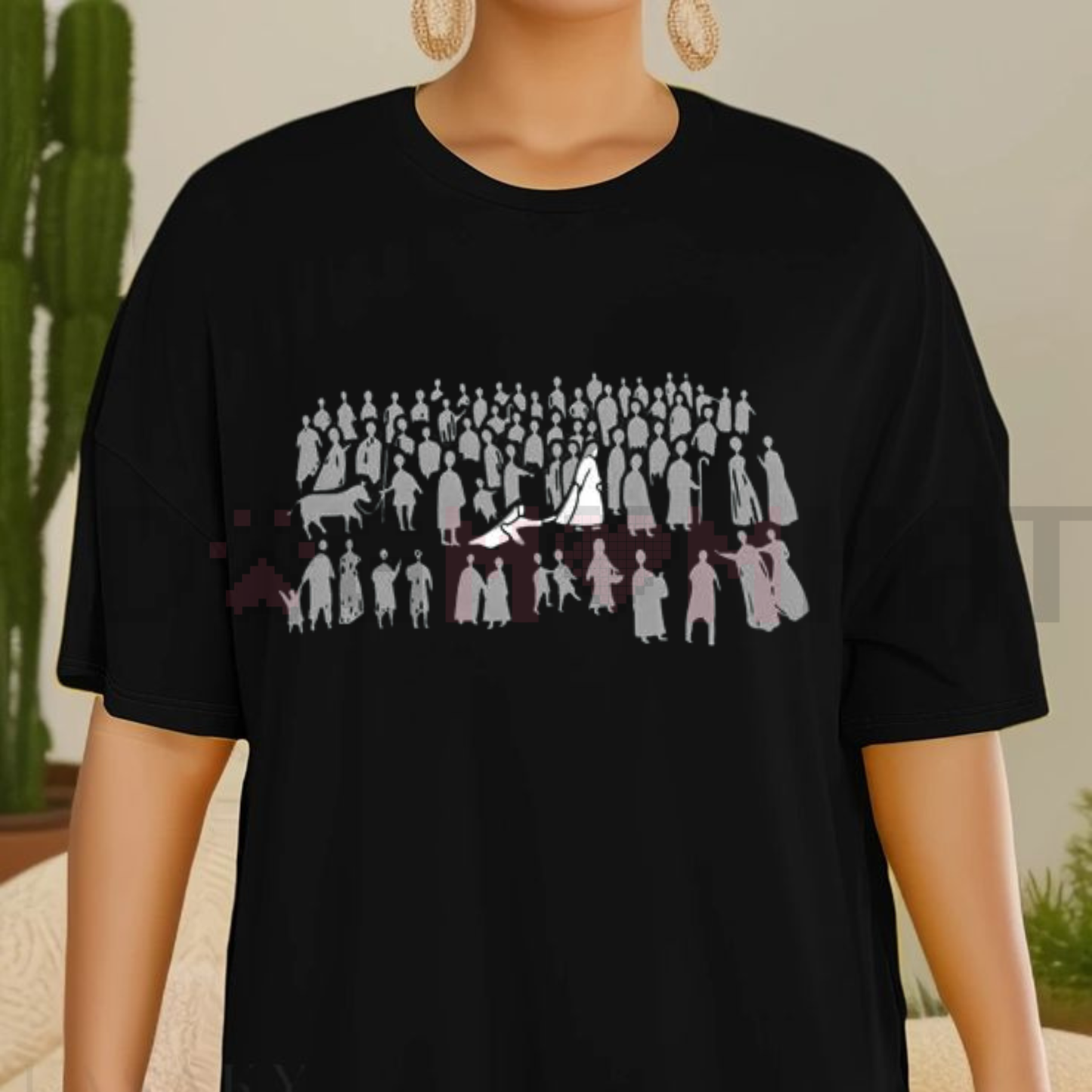 "By His Wounds" Christian Washed T-Shirt